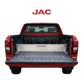 Red JAC truck bed with TubDivider