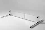 DivideUte_Slider_Rack_Aluminium_Finished on a gray background
